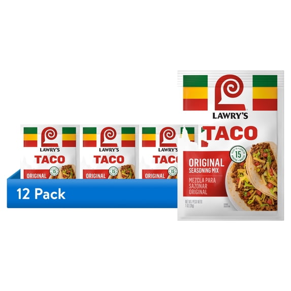 (12 pack) Lawry's Taco Seasoning Mix, 1.0 oz Packet