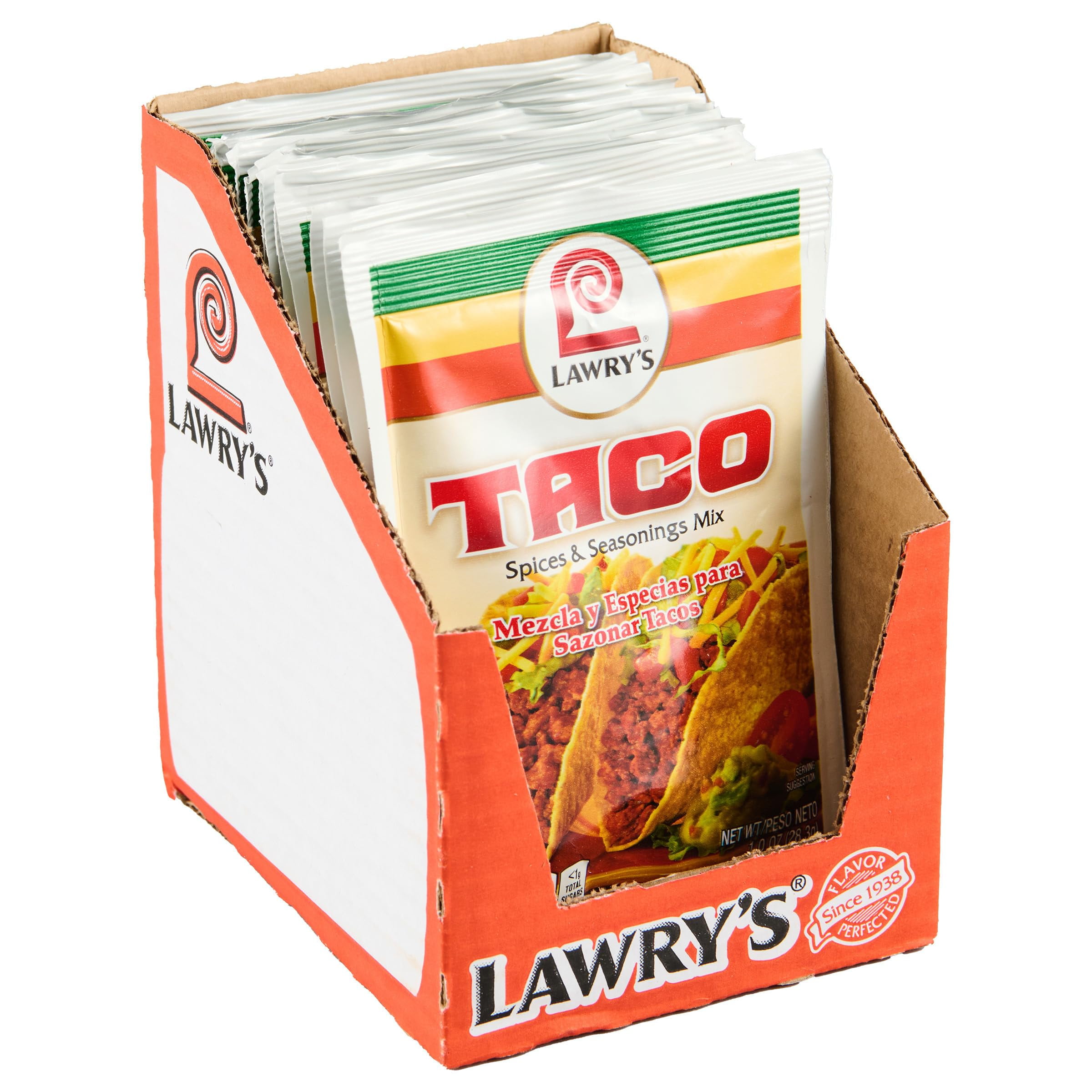 Lawry's Taco Spices & Seasonings Mix, AIS1 1 oz (Pack of 12) - Walmart.com