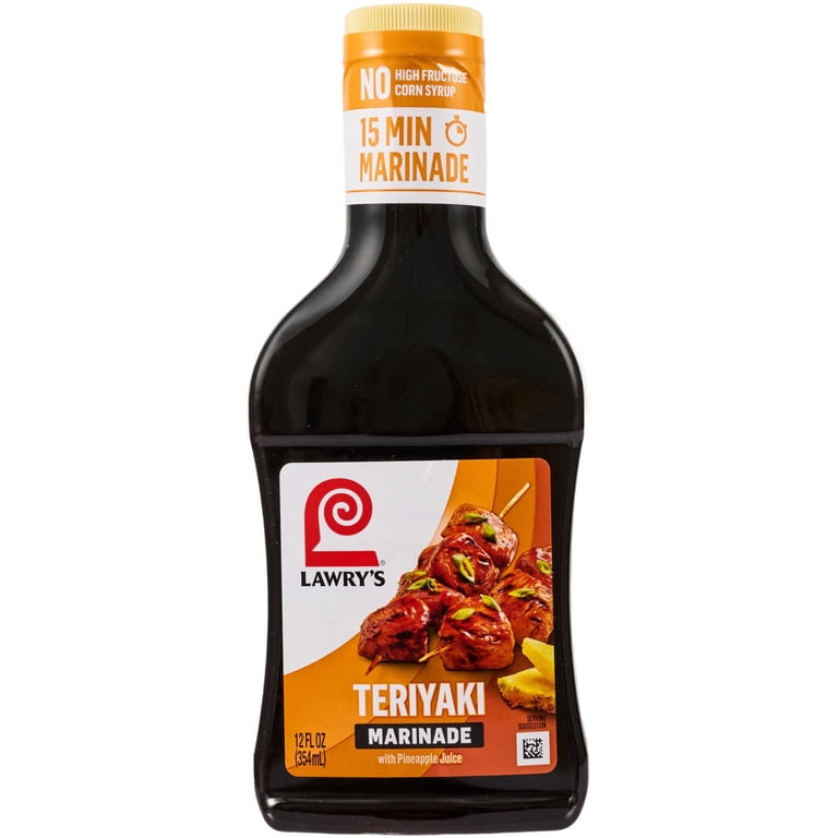 Lawry's Teriyaki With Pineapple Juice Marinade, 12 fl oz Bottle