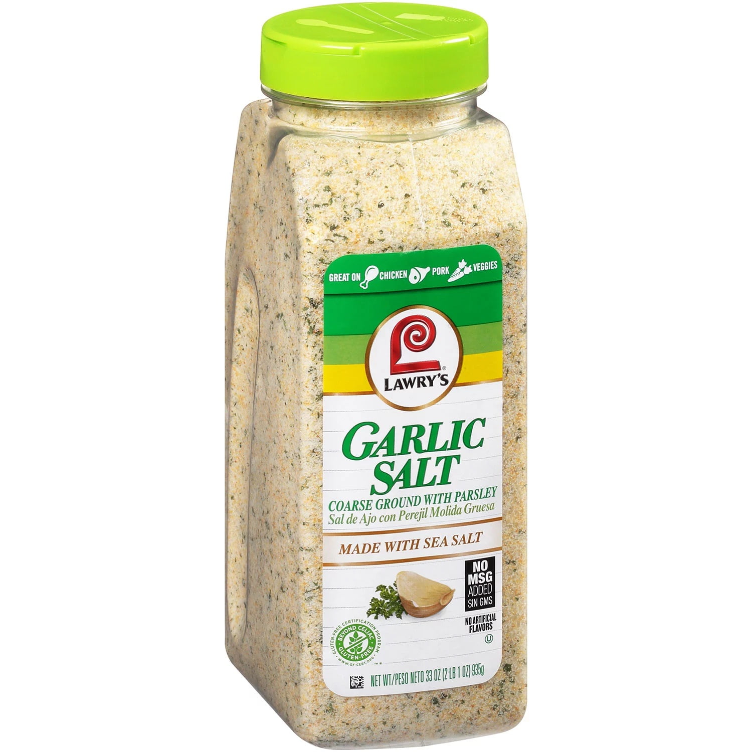 https://i5.walmartimages.com/seo/Lawrys-Coarse-Ground-Garlic-Salt-With-Parsley-33-oz_a104162a-d9c1-4bd3-bc2c-a5594ddae7e1.b9797c631f696a295e8512cbe473a5be.jpeg