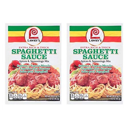 Lawrys Mix Seasoning Spaghetti Rich Thick, 1.42 oz (Pack of 2)