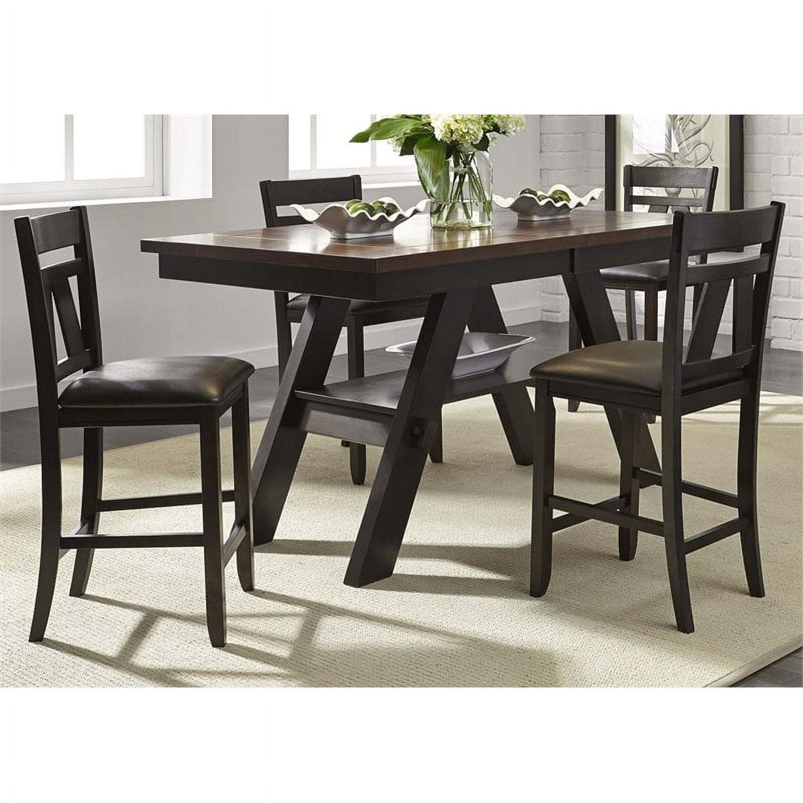 Lawson Black 6 Piece Gathering Table Set Walmart