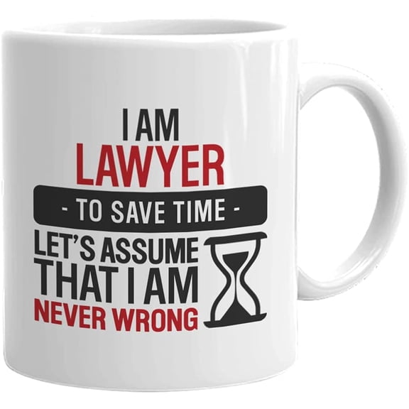 Lawyer Coffee Mugs 11 oz, I'm Lawyer Funny Humor Gift Cup for Attorney Judge Law School Student Graduate Boss Coworkers, White