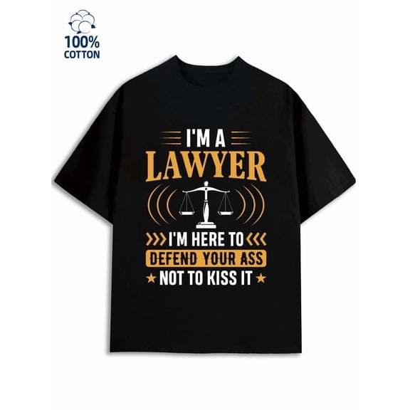Lawyer Defense Tee for men funny humor 180G 100% Cotton black husband work Trendy Unisex Shirt Short Sleeve tshirts Funny Unisex Shirt Graphic Tee tshirts