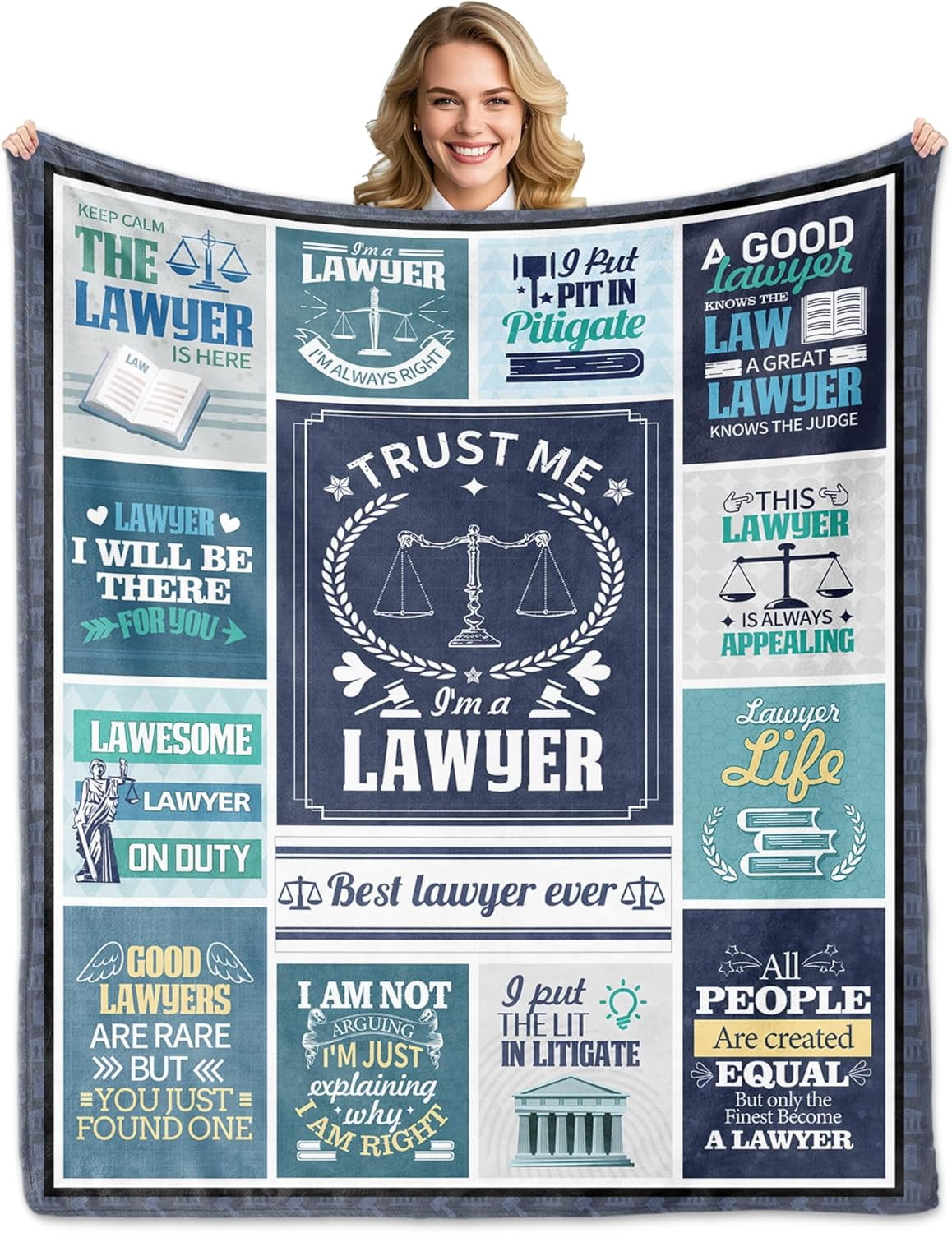 Lawyer Gifts for Women, Lawyer Gifts for Men, Gifts for Attorneys, Gifts for Lawyers Blanket 60"X50", Law School Gifts for Future Lawyers, Law Student Gifts, Attorney Gifts for Men Women