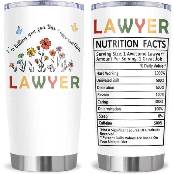 Lawyer Gifts for Women/Men Law School Student Graduation Gifts Best Gifts for Law Students Tumbler 20Oz Cool Attorney Gifts Future Lawyer Appreciation Mugs