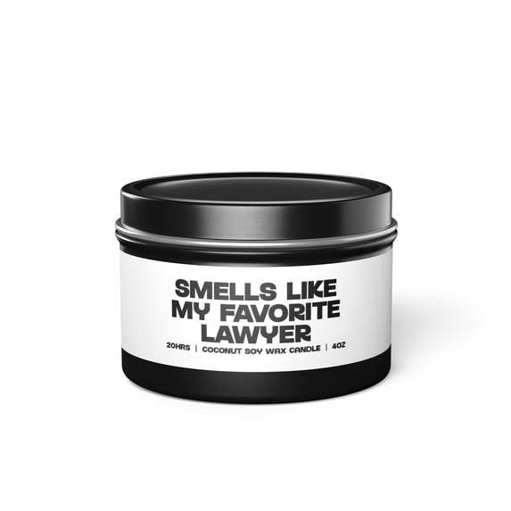 Lawyer Law School Student Graduation Tin Candle Gifts Home Office Decor