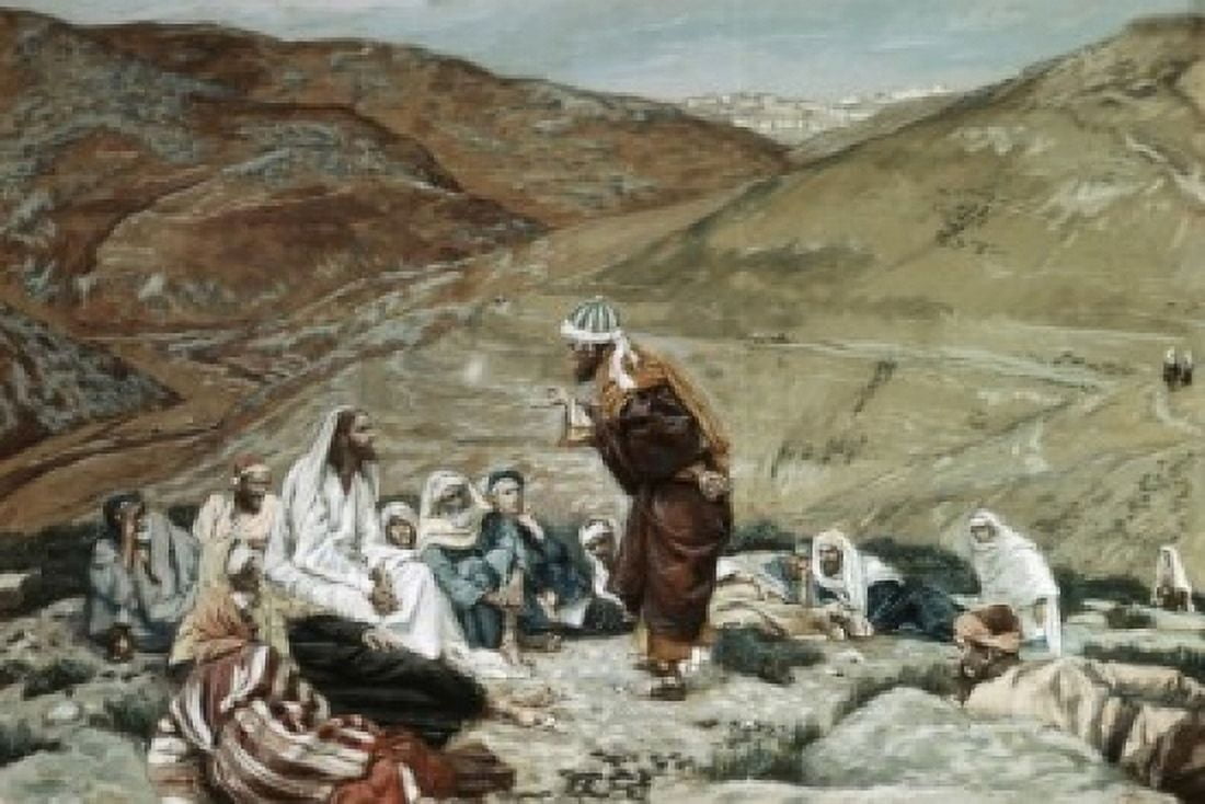 Lawyer Standing Up And Tempting Jesus James Tissot (1836-1902 French) Canvas Art - James Tissot (24 x 36)