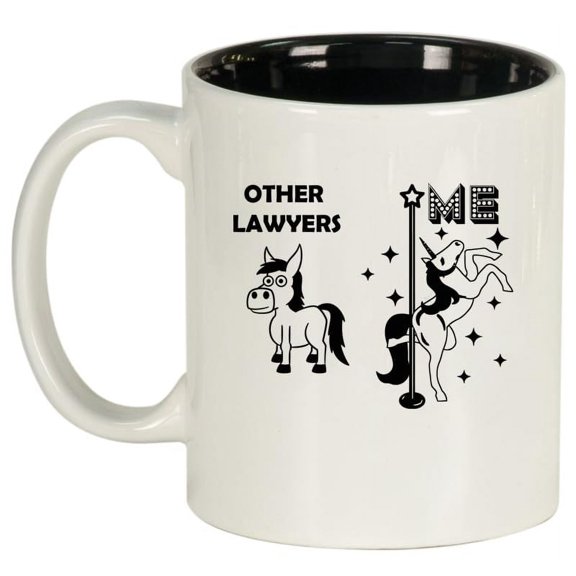 Lawyer Superstar Unicorn Funny Gift For Lawyer Ceramic Coffee Mug Tea Cup Gift for Her, Him, Friend, Coworker, Wife, Husband (11oz White)