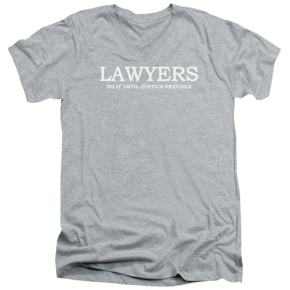 - Lawyers Do It Justice - Slim Fit V Neck Shirt - Medium