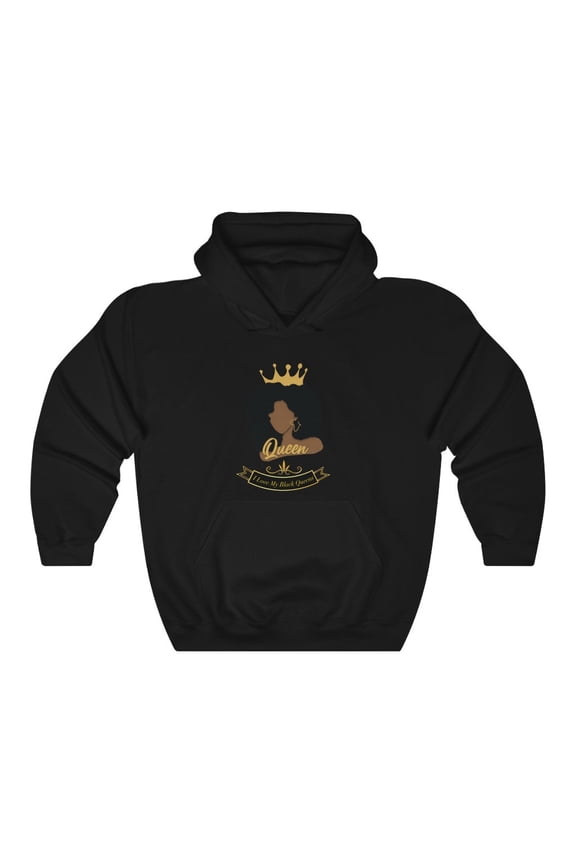 'Lax Apparels Black Queens Tribute Hoodie, Unisex, Black Sweatshirt, 3XL