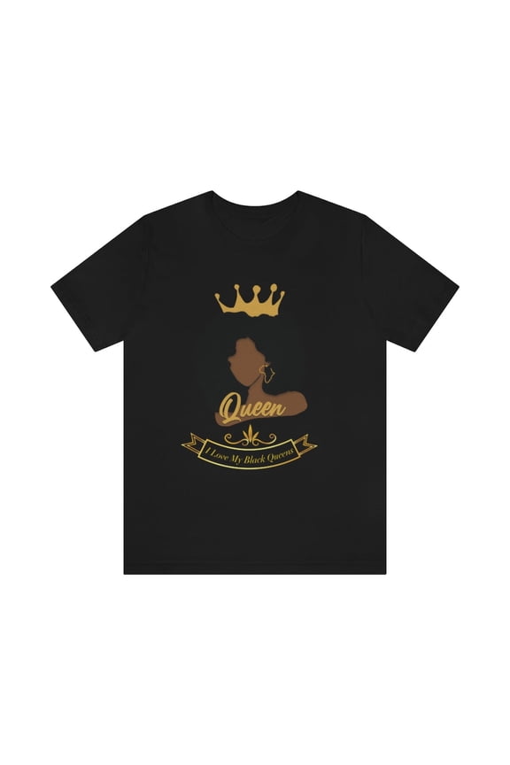 'Lax Apparels Black Queens Tribute Motivational T-Shirt, Unisex, Black Graphic Tee, Medium