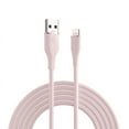 thumbnail image 1 of Lax Gadgets Apple MFi Lightning Cable Certified–10 Feet Light Pink Nylon USB Cable iPhone,Compatible with iPhone 14/13/12/11/Pro/X/Max,fast charging lightning cable lightning cable 10 ft, 1 of 5