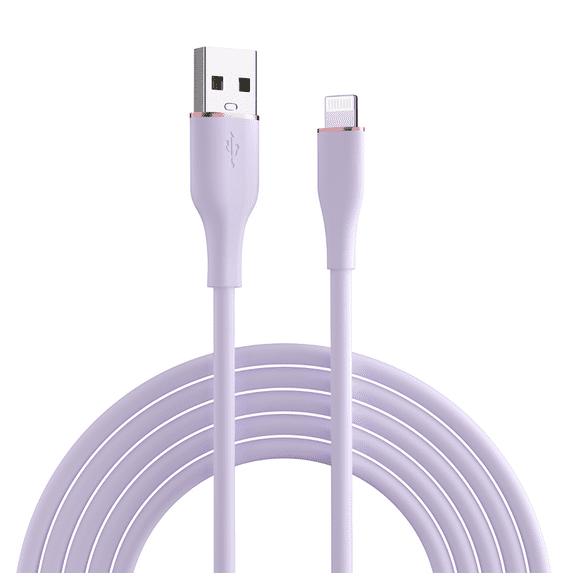 Lax Gadgets Apple MFi Lightning Cable Certified–10 Feet Purple Nylon Polycarbonate USB Cable iPhone,Compatible with iPhone 14/13/12/11/Pro/X/Max,fast charging lightning cable lightning cable 10 ft