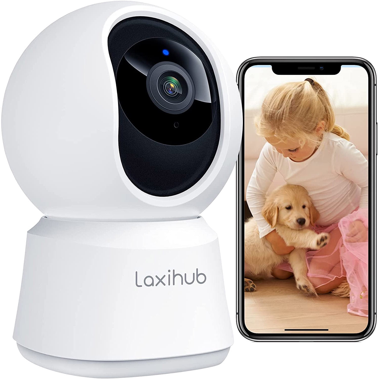Laxihub P2 Dog Camera Pan Tilt Motion Sound Detection Pet
