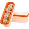 thumbnail image 1 of Laxinis World Ice Cream Containers – Pack of 2 Ice Cream Plastic Containers with Lids, 1.5 Quarts, Reusable, with Non-slip Base (orange), 1 of 6