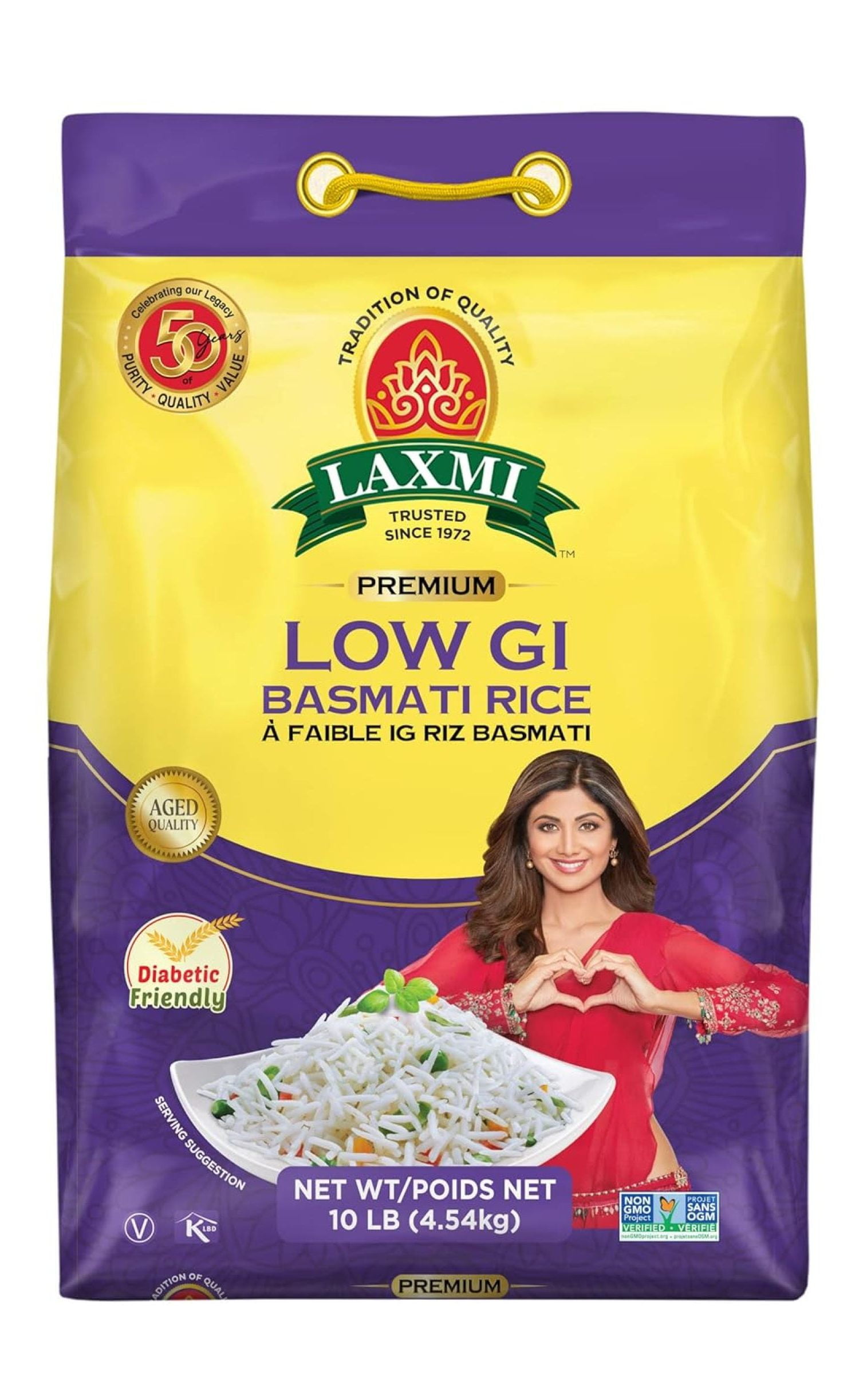 Laxmi Diabetic Basmati Rice, 10lb Bag by Laxmi Foods