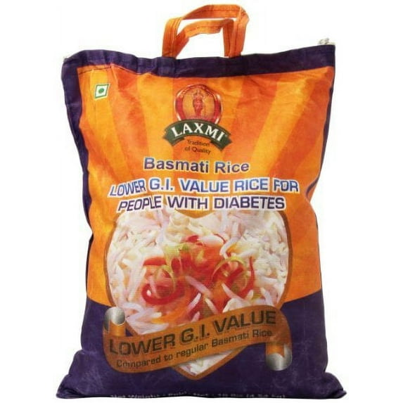 Laxmi LOW GI Basmati Rice w/ Lower G.I. Index Value - 10lb