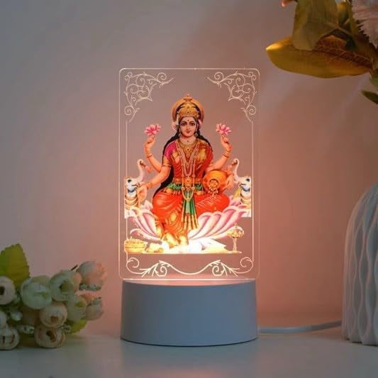 Laxmi MATA LED Night Light Decorative Acrylic Lamp (Laxmi)