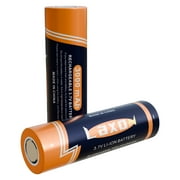 Laxon 3.7V Rechargeable Battery Lithium 3000mAh Flat Top 2 Pack