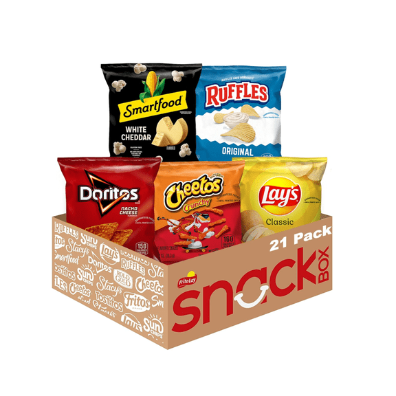Lay Classic Mix Variety Pack Single Serve Snack Bags Chips Snacks 21 Count