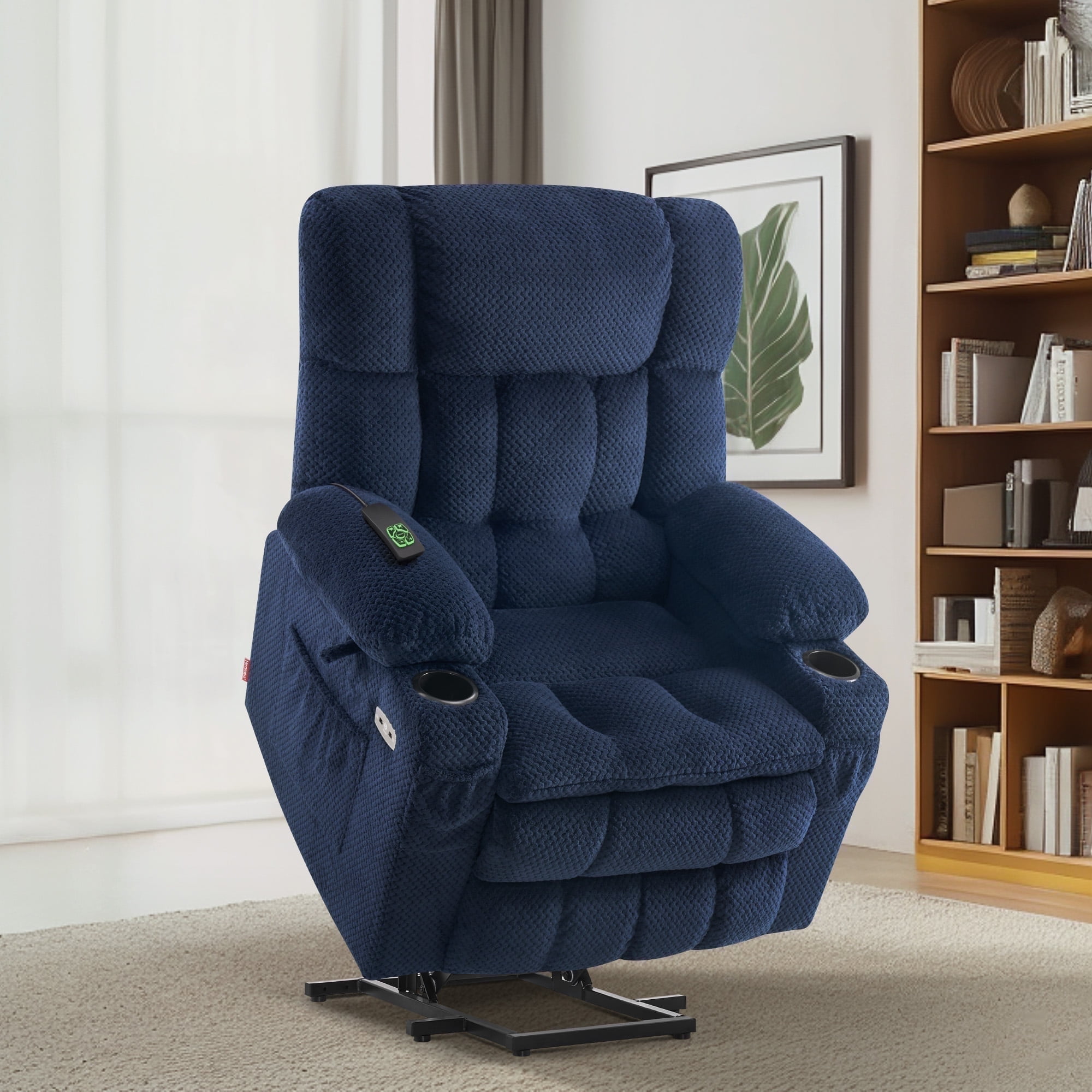 MCombo 22.4" Seat Width Lay Flat Dual Motor Power Recliner Lift Chair ...