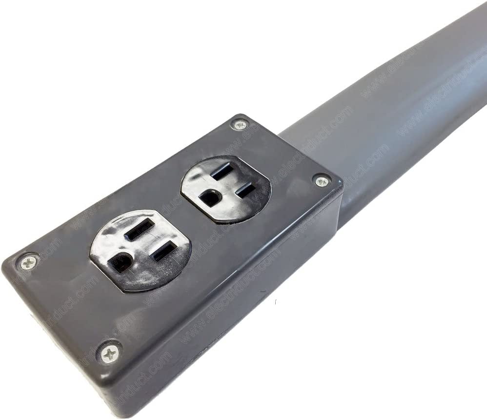 Lay Flat Electrical Power Extension Cord Duplex Receptacle Cable