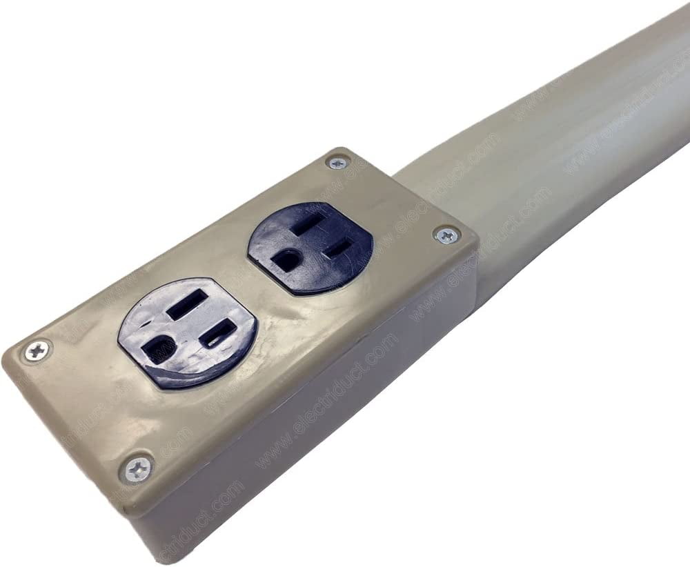 Lay Flat Electrical Power Extension Cord Duplex Receptacle Cable