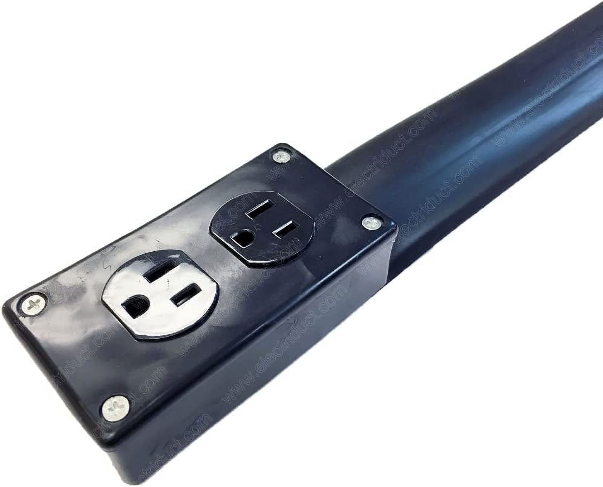 Lay Flat Electrical Power Extension Cord Duplex Receptacle Cable