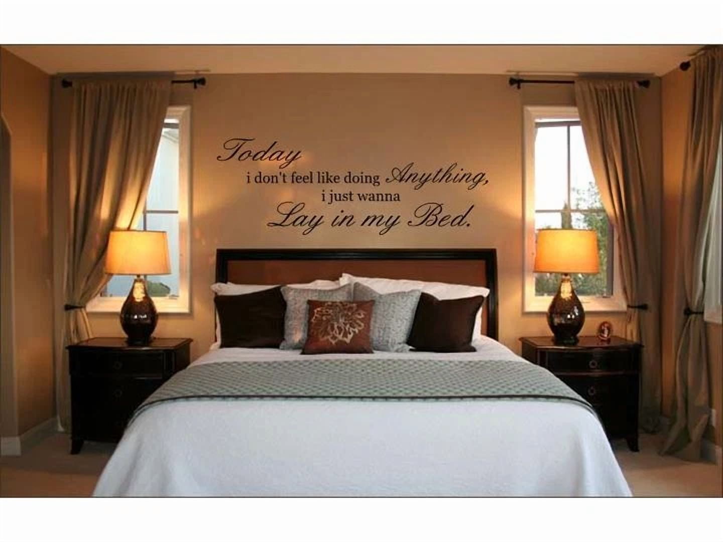 Lay In My Bed Bruno Mars Lazy Song Wall Decal Words Lettering Quote Bedroom 24"