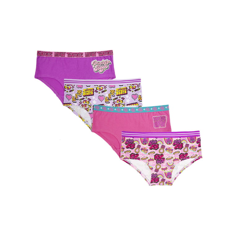 Lay Lay Girls Hipster Briefs, 4-Pack