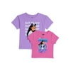 Lay-Lay Girls Short Sleeve Graphic T-Shirts, 2-Pack, Sizes 4-18 & Plus