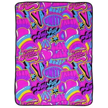 Lay Lay Sweet & Fresh Silk Touch Throw, 40 x 50, Microfiber, Purple, Nickelodeon