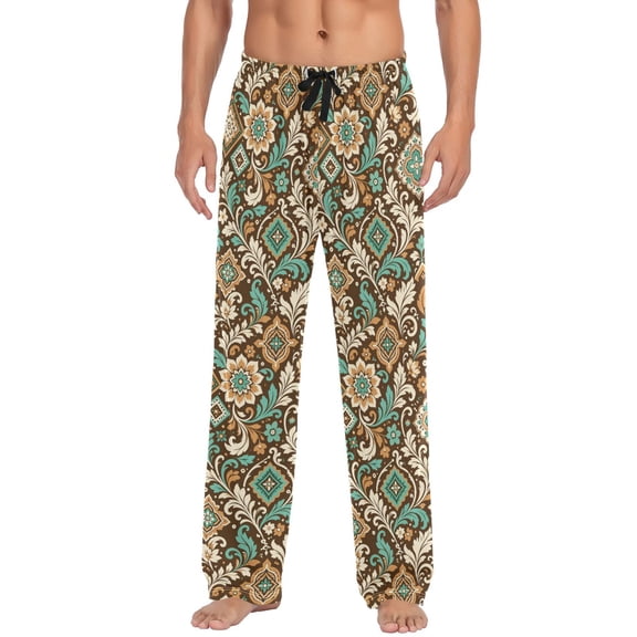 Lay Out The Men's Pajama Pants Lightweight Pjs Bottoms Sleepwear Bottom Pants with Pocket Drawstring