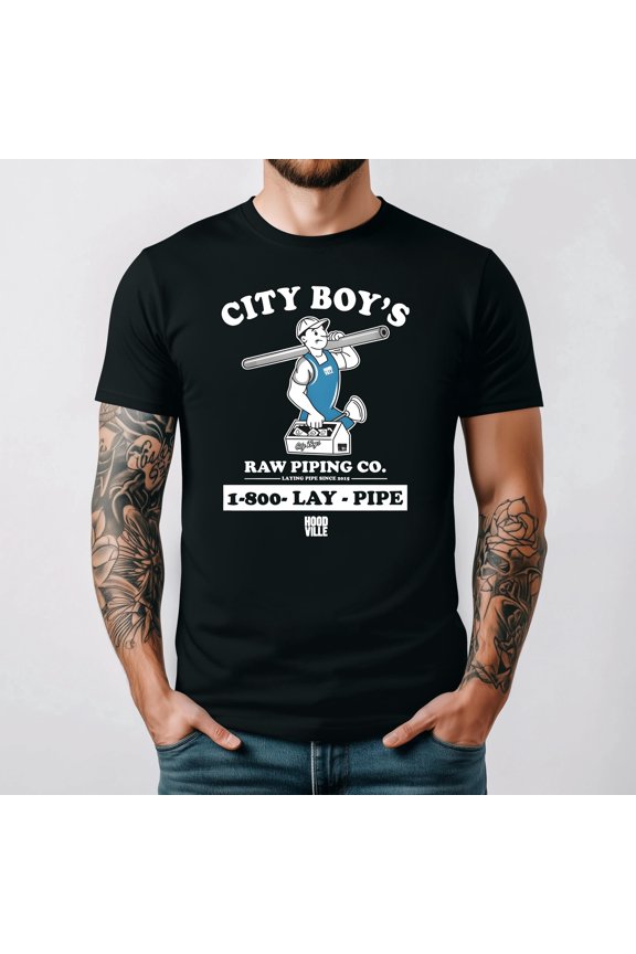 Lay Pipe City Boys Funny Meme Humor Unisex T-Shirt up to 5XL