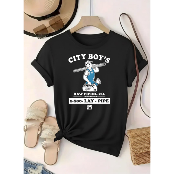 Lay Pipe City Boys Funny Raw Piping Co Meme Hoodville Graphic Unisex T-Shirt V91011, up to Size 5XL