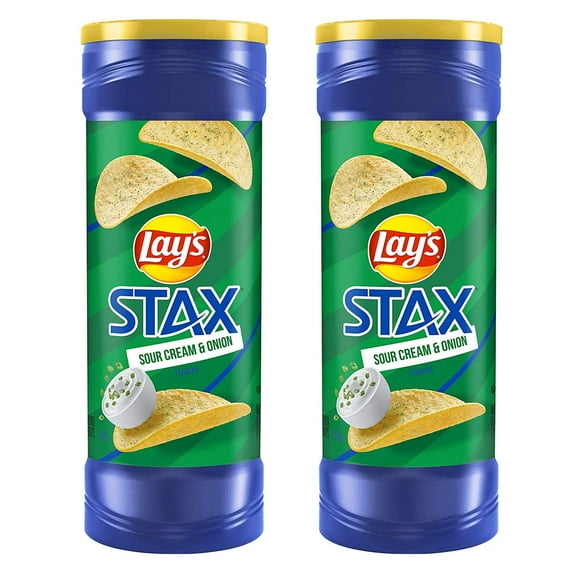Lay'S Stax Sour Cream & Onion, 2 X 155.9 G