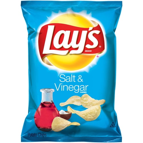 Lay's Salt and Vinegar Potato Chips 2.875 Ounces