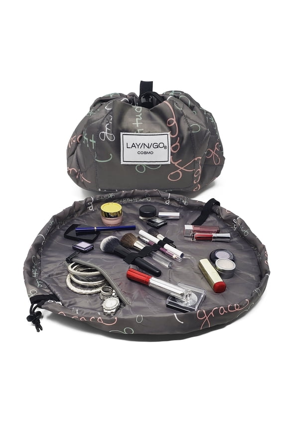 COSMO (20") Grit, Grace, Gratitute Drawstring Cosmetic Makeup Bag, Toiletry Organizer, Birthday, Bridesmaid's Gift