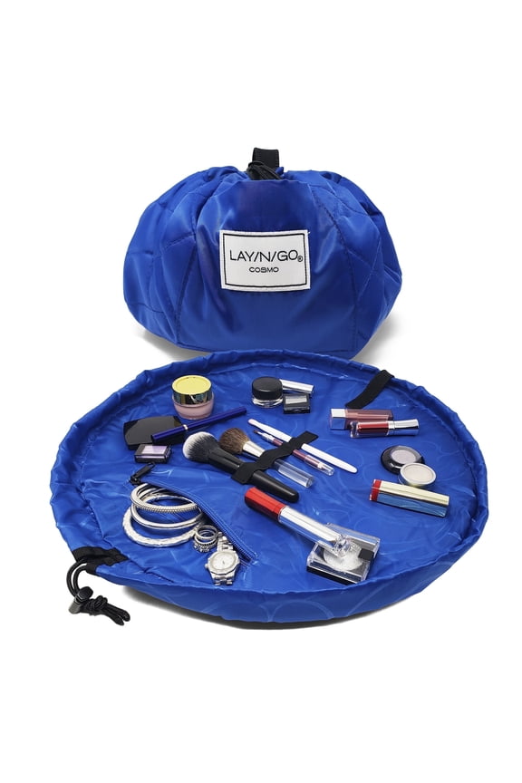 COSMO (20") Sky Blue Drawstring Cosmetic Makeup Bag, Toiletry Organizer, Travel, Birthday, Bridesmaid's Gift