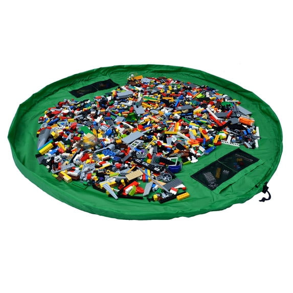 Lay-n-Go LARGE (60") Activity Play Mat, Drawstring Toy Storage Bag Activity Floor Mat Kids, Back to School