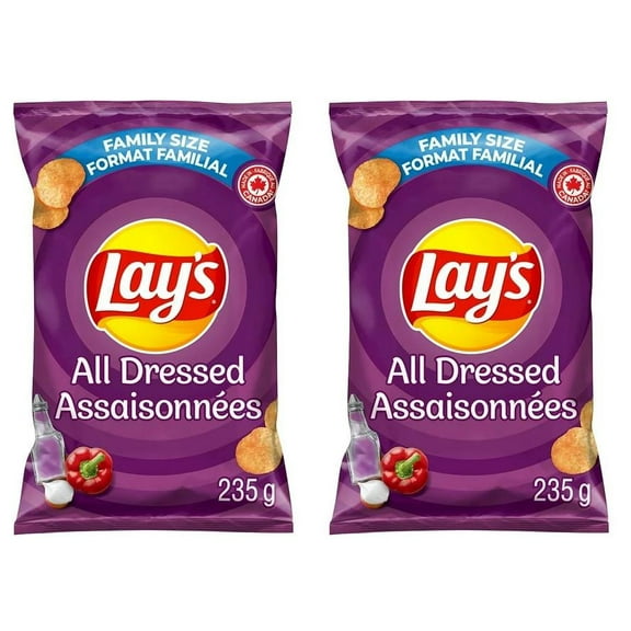 Lay's All Dressed Potato Chips, 220g (2 Pack)