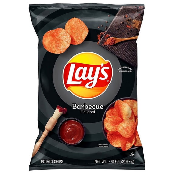 Lays Potato Chips, Barbecue Flavor, 7.75 Oz - Pack of 2