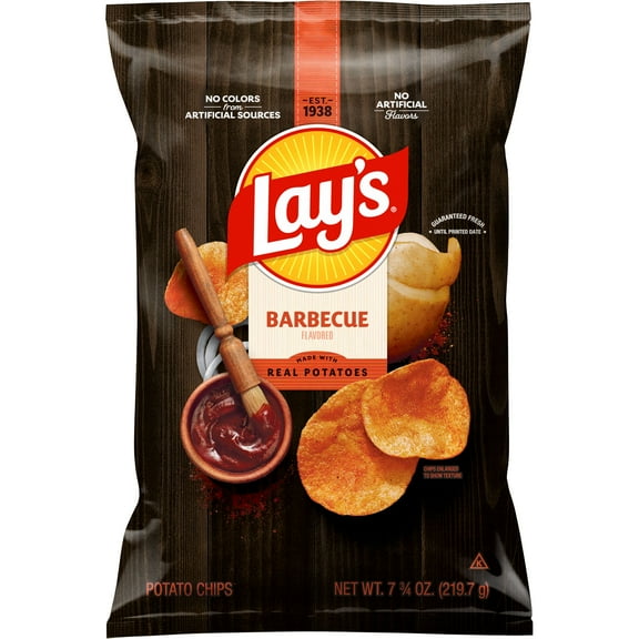 Lay's Barbecue Flavored Potato Chips 7.75 Ounce Bag