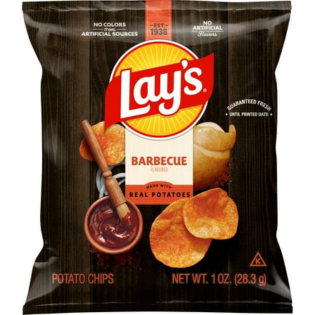 Lay’s Barbecue Flavored Potato Chips Snack Chips, 1 oz Bag