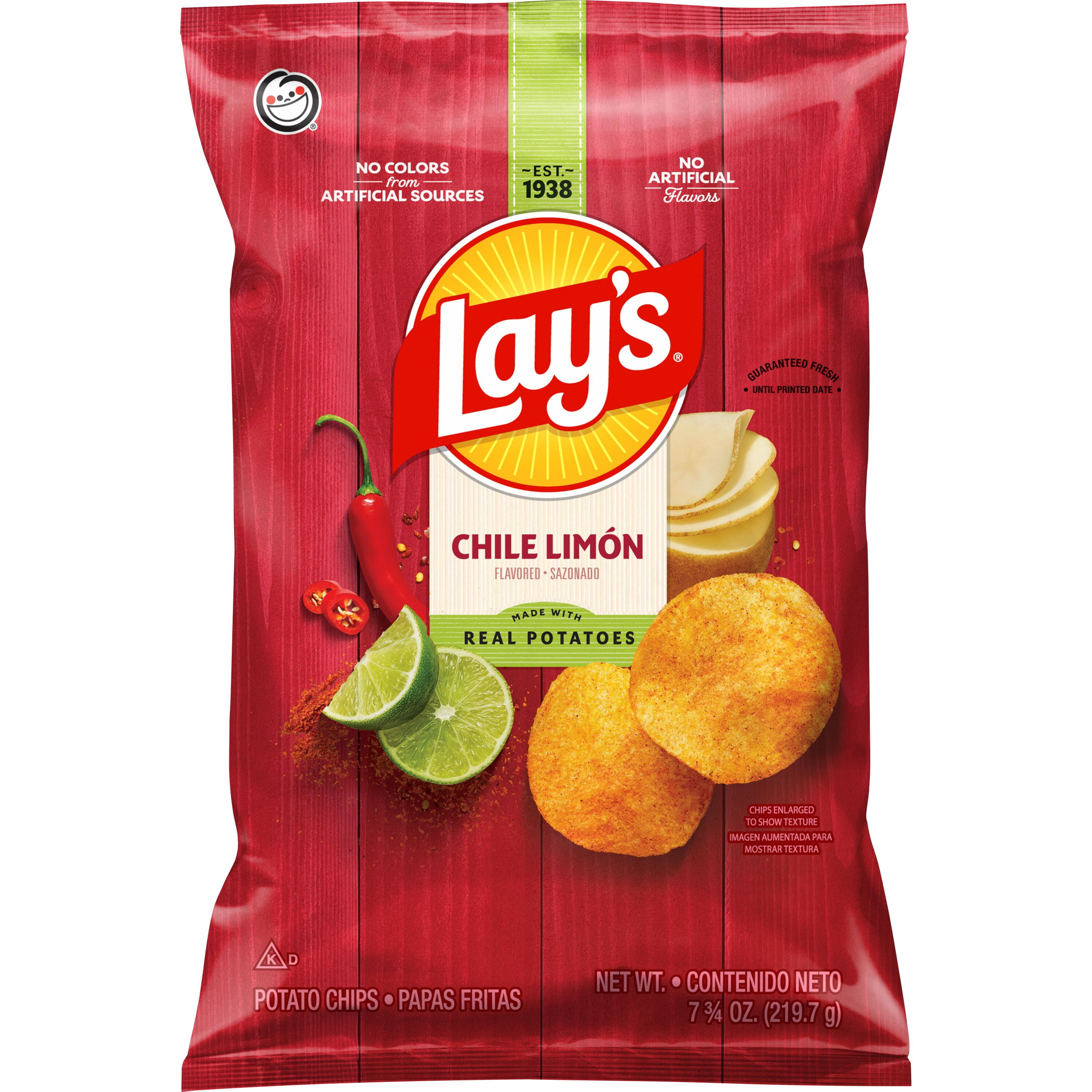 Lay's Chile Limón Flavored Snack Potato Chips, 7.75 Ounce Bag - Walmart.com