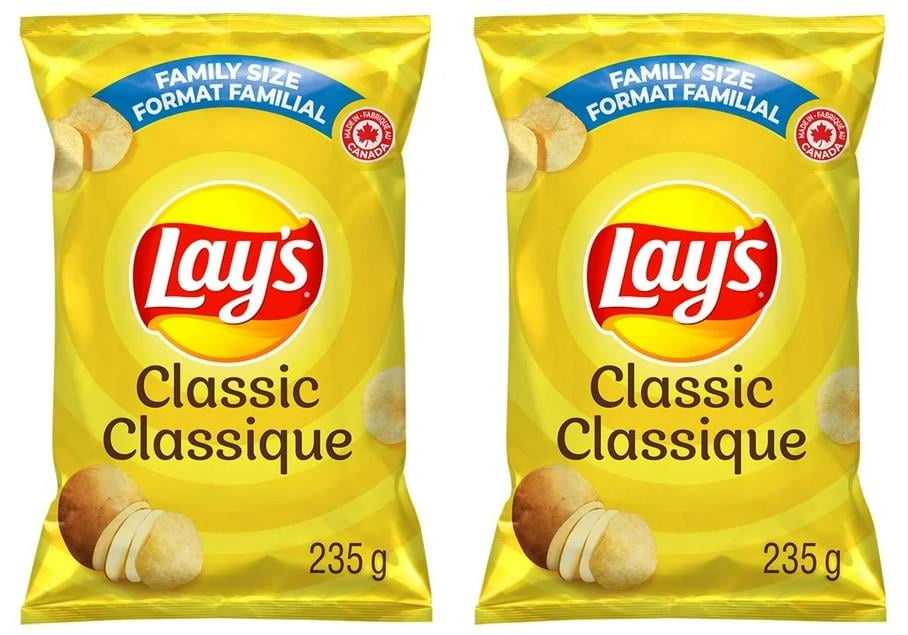 Lay's Classic Potato Chips, 235g (2 Pack)