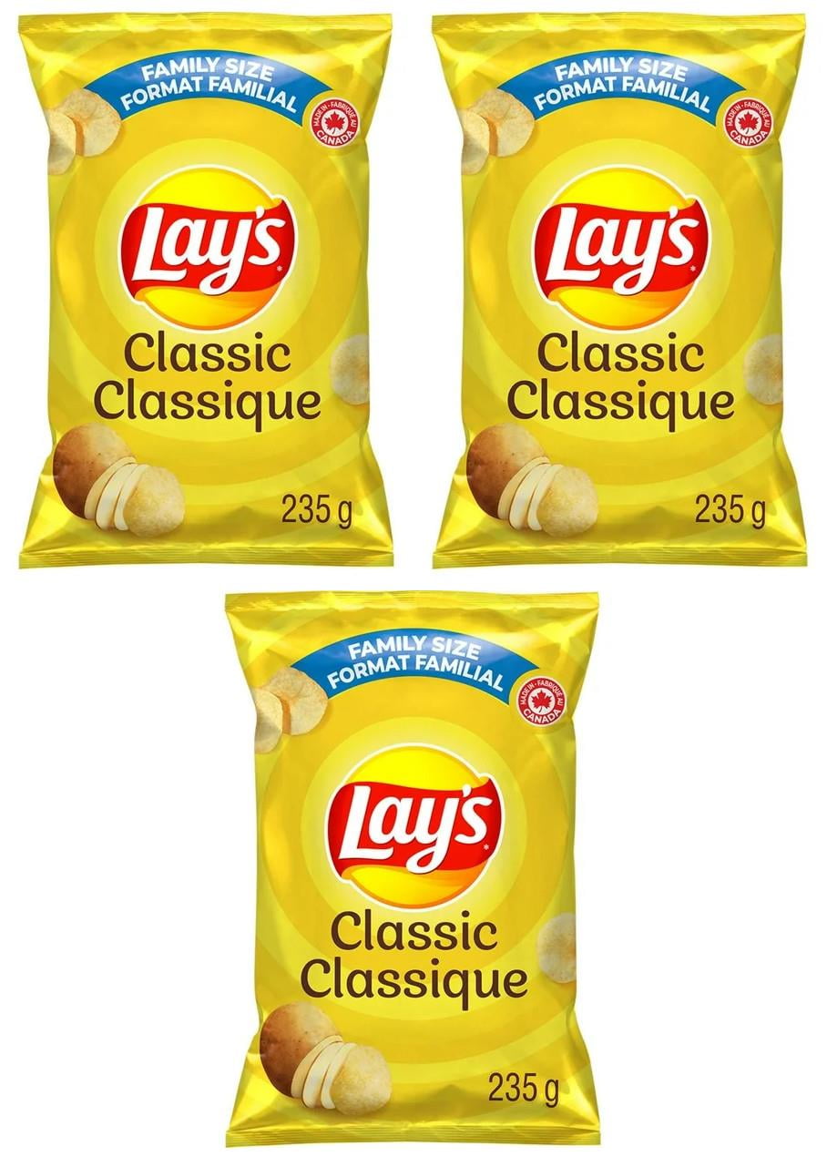Lay's Classic Potato Chips, 235g (3 Pack)