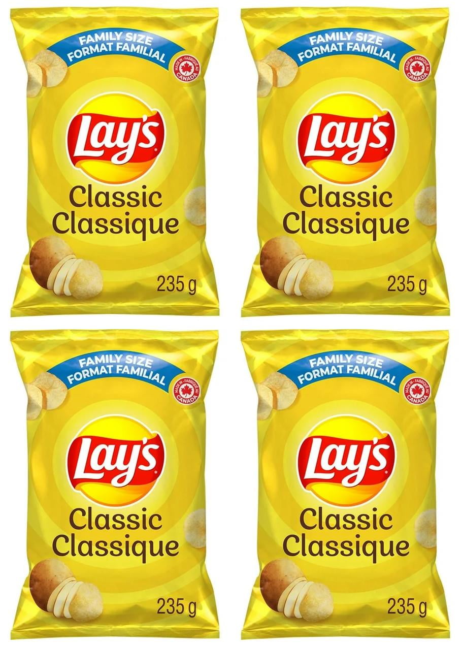 Lay's Classic Potato Chips, 235g (4 Pack)