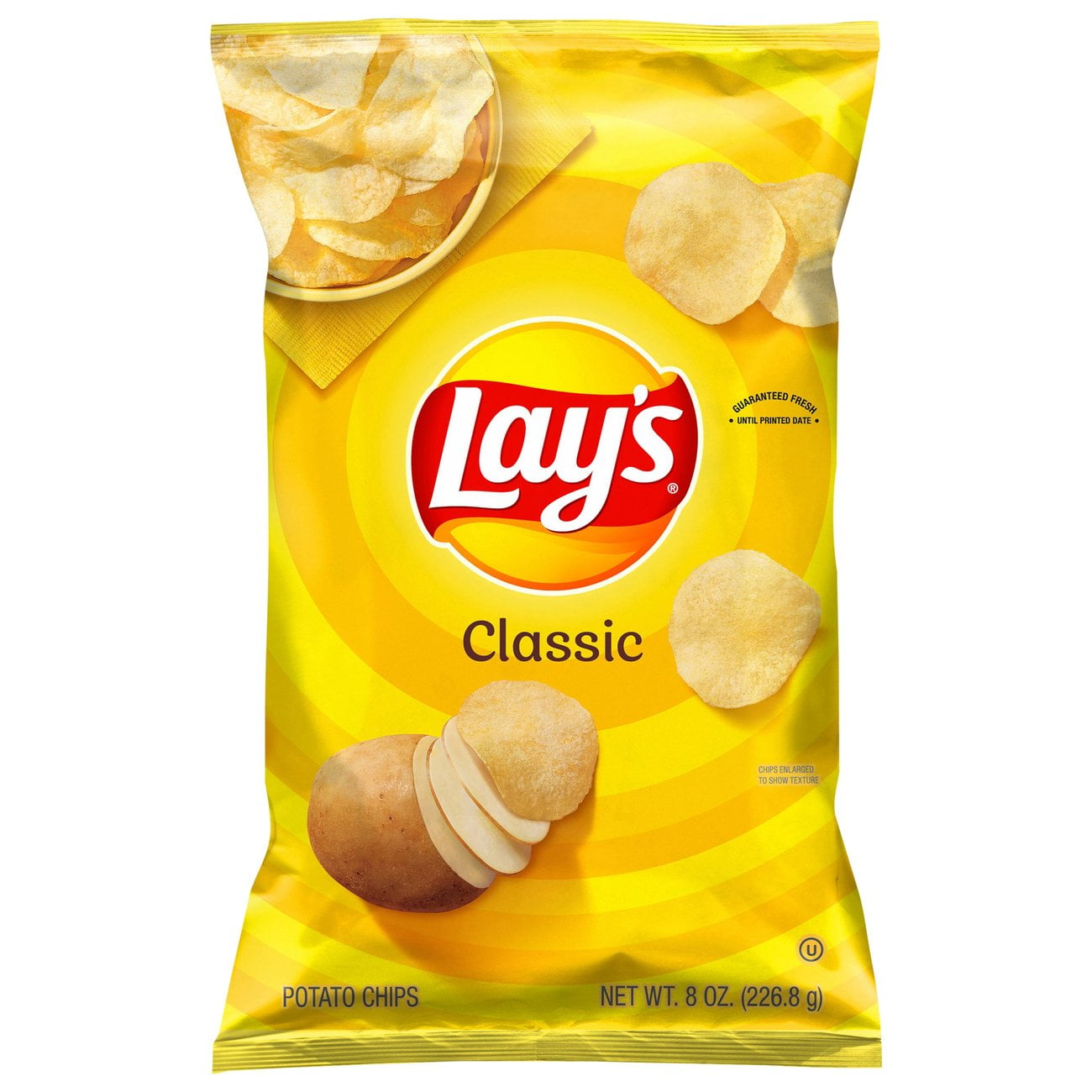 Lay's Classic Potato Chips, 8 oz (Package May Vary)